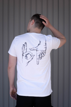 Hände Shirt Weiß