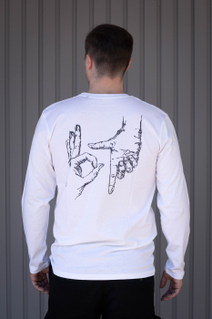Hände Longsleeve Weiß